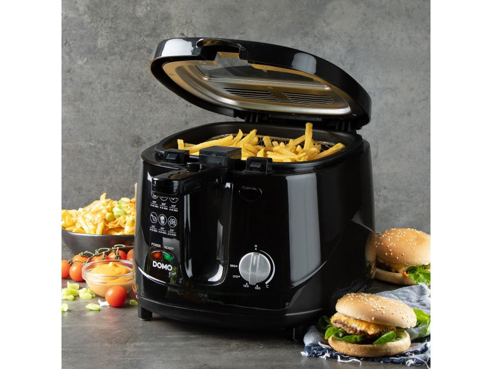 DOMO Deep Fryer B-Smart 2.5L 1800W – Viewing Window, Odour Filter, Cool-Touch, Black – view 19