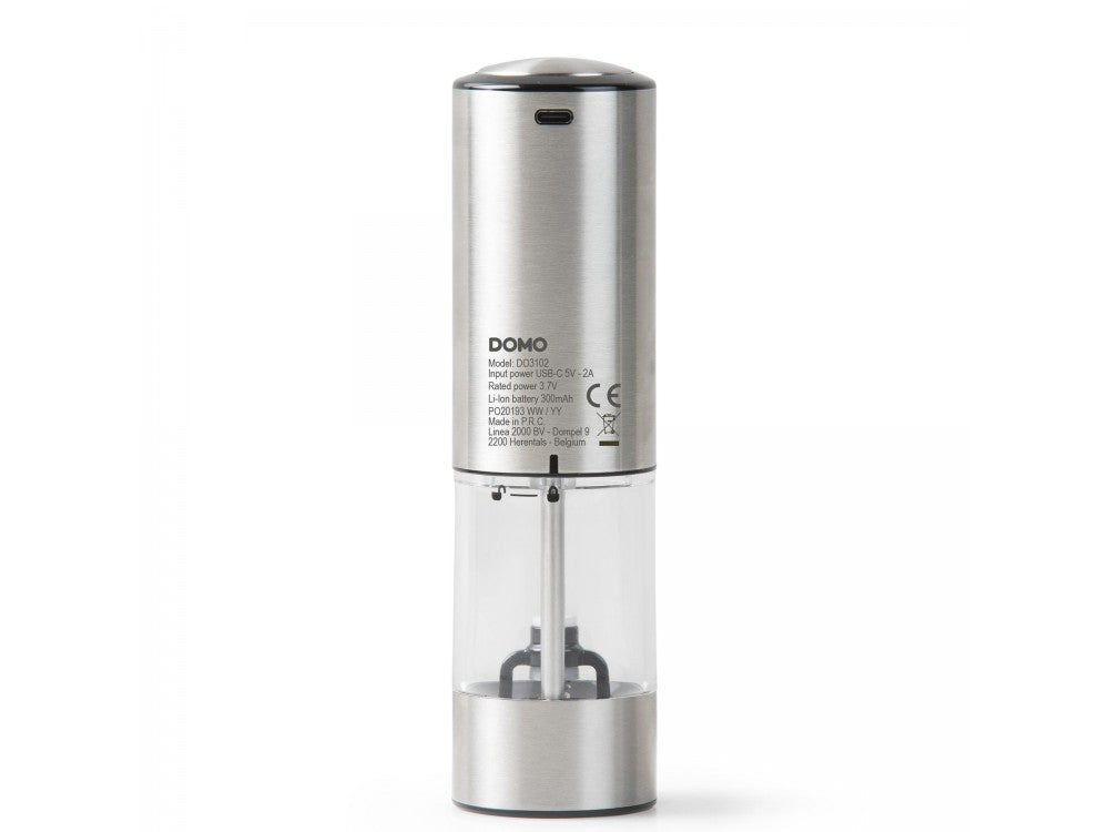 DOMO Electric Salt & Pepper Mills Set – USB-C Rechargeable, LED Light, Stainless Steel – view 19