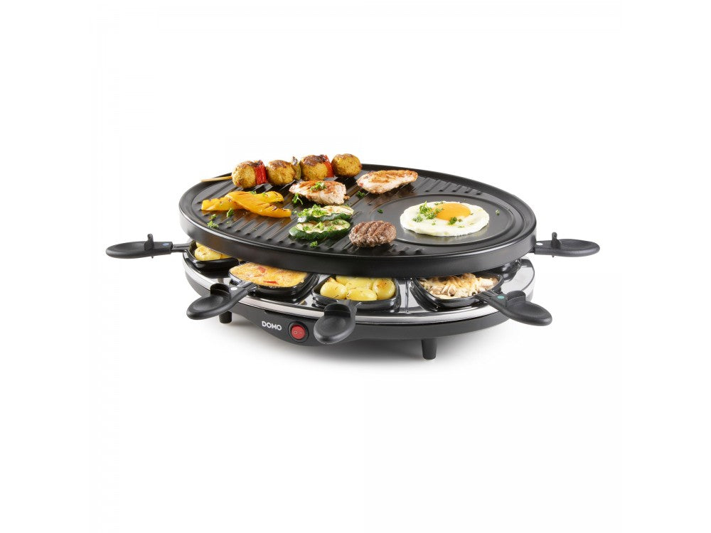 DOMO Raclette Grill DO9038G – 1200W, 8 Enamelled Pans & Wooden Spatulas, PFAS-Free – view 19