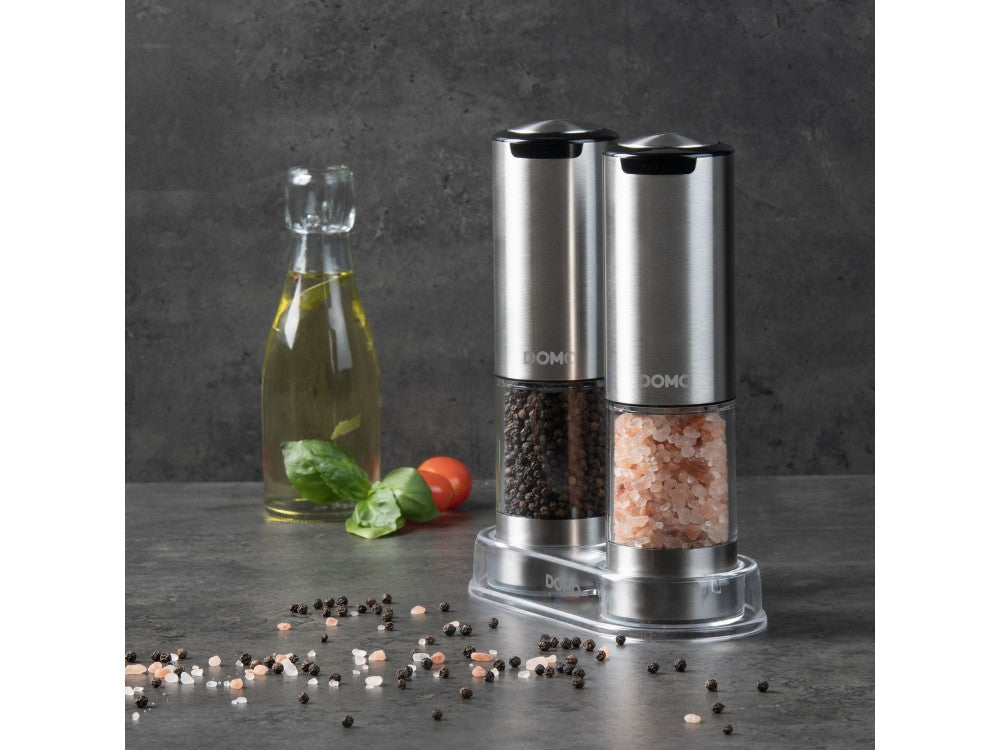 DOMO Electric Salt & Pepper Mills Set – USB-C Rechargeable, LED Light, Stainless Steel – view 20