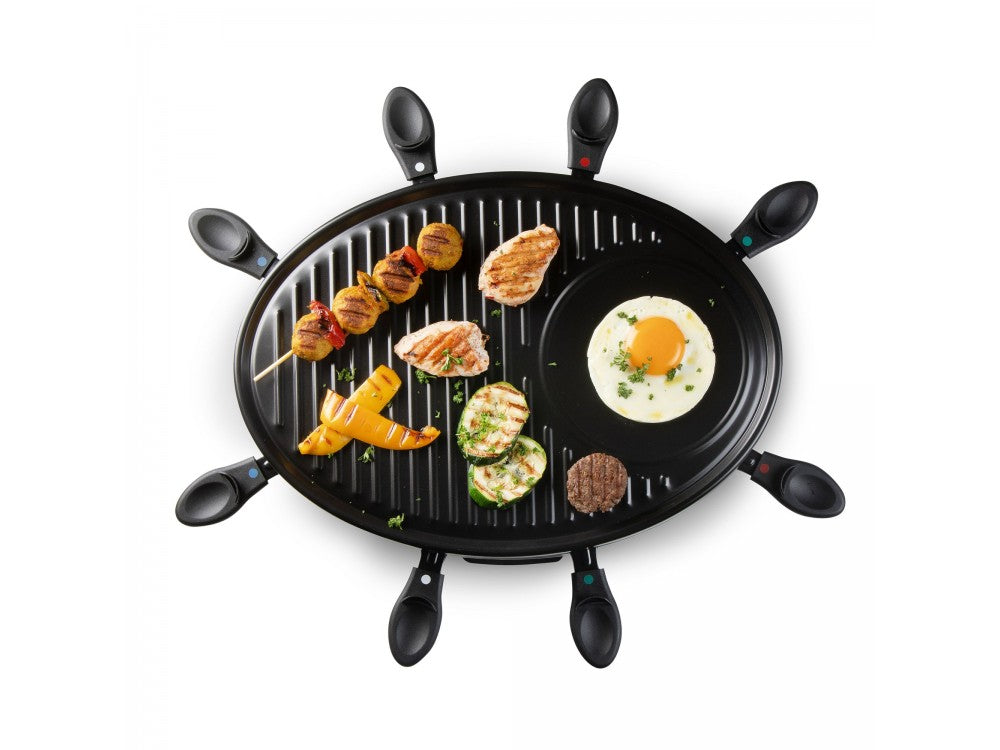 DOMO Raclette Grill DO9038G – 1200W, 8 Enamelled Pans & Wooden Spatulas, PFAS-Free – view 20