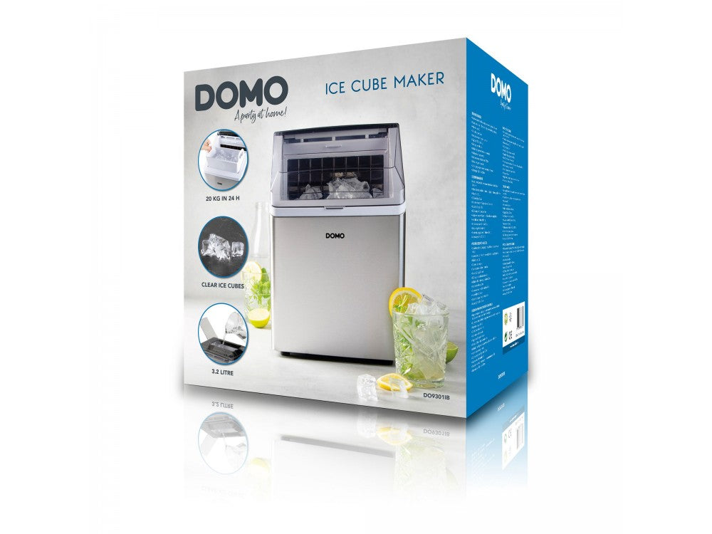 DOMO DO9301IB Ice Cube Maker – 20kg/24h, 3.2L Tank, 3 Cube Sizes, LED Display – view 20