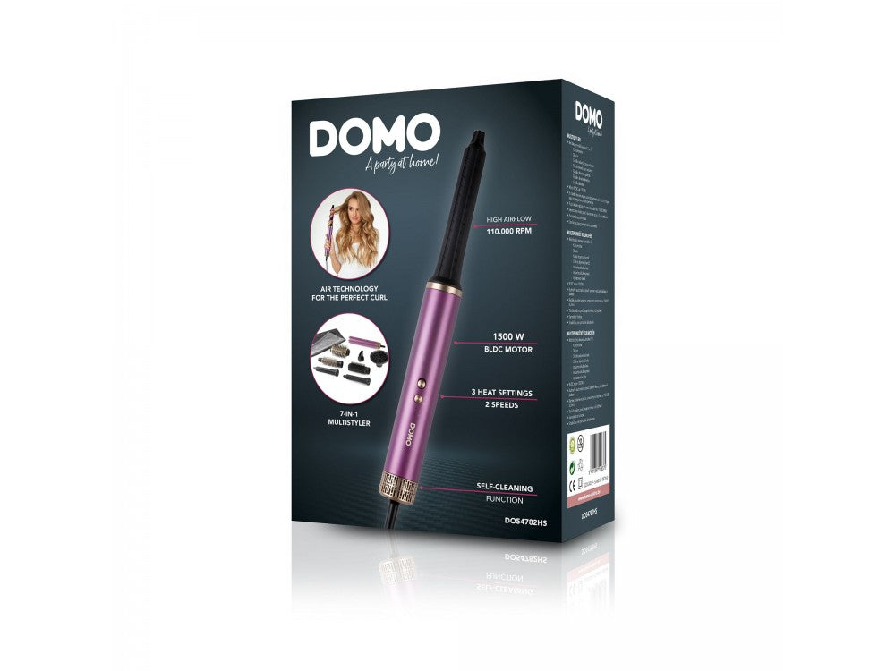 DOMO Multistyler 7-in-1 Electric Air Brush 1500W – Straightener, Curler, Diffuser – view 27
