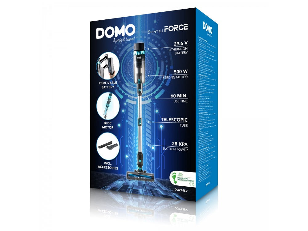 DOMO Sensi Force DO244SV 2-in-1 Cordless Stick & Handheld Vacuum – 500W BLDC, 28 kPa, 60 min Runtime – view 34