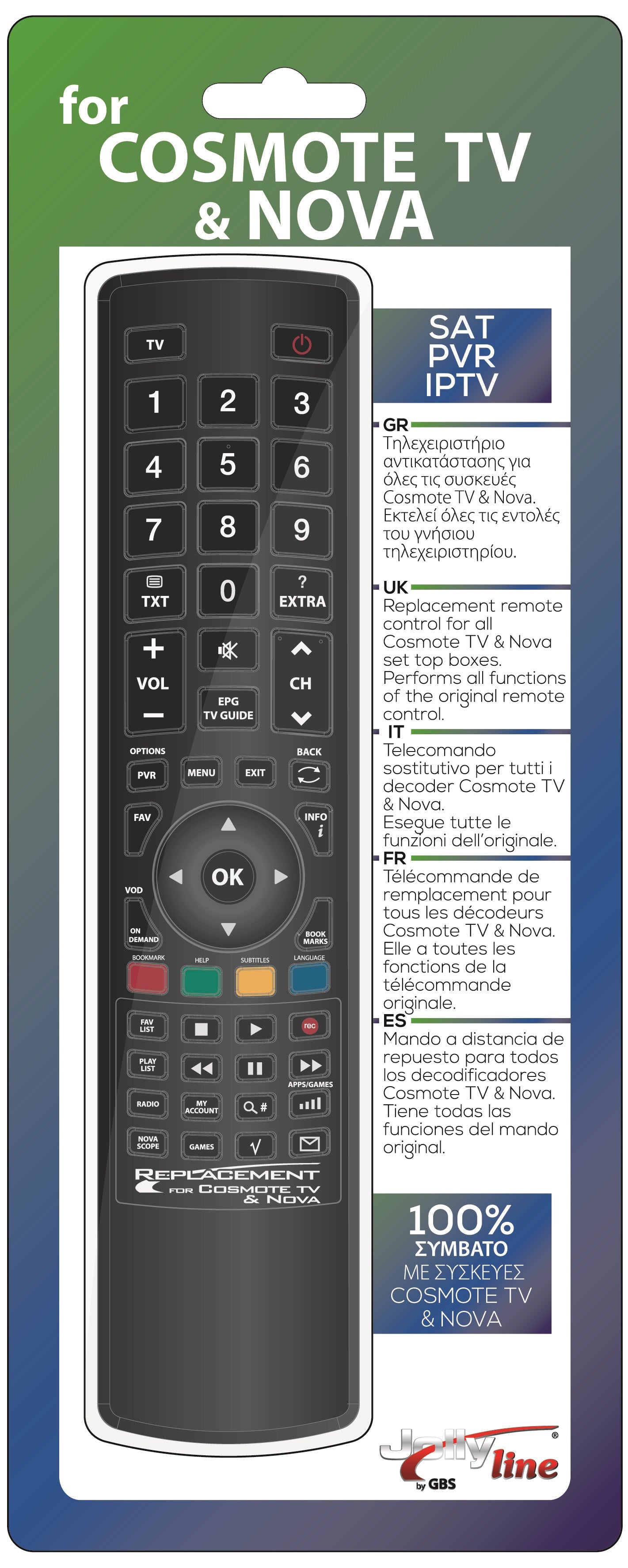 GBS Elettronica Universal TV Remote — Side View