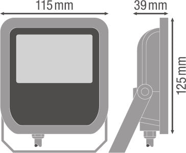 LEDVANCE OSRAM FLOOD LED 10W 4000K IP65 Floodlight – IK07, 1m Cable & Cool White