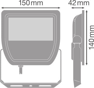 LEDVANCE OSRAM FLOOD LED 30W 4000K IP65 Floodlight – IK07, 1m Cable & Cool White