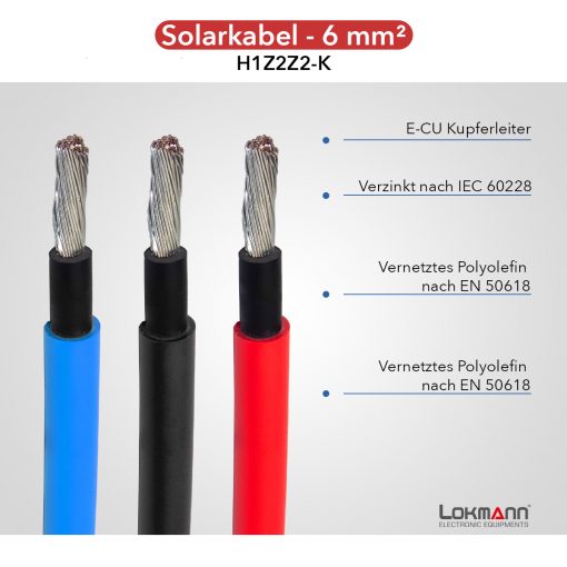 Galaxy Lokmann S601-R Καλώδιο Solar PV H1Z2Z2-K 1×6 Κόκκινο – UV Ανθεκτικό & 90°C