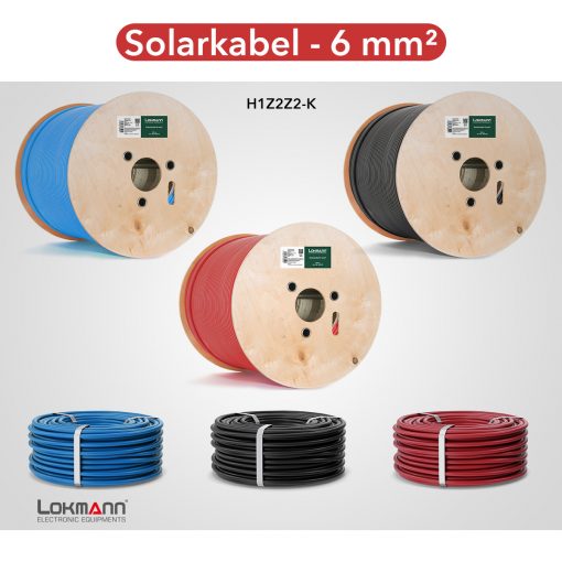 Galaxy Lokmann S601-B Καλώδιο Solar PV H1Z2Z2-K 1×6 Μπλε – UV Ανθεκτικό & 90°C