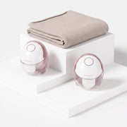 Momcozy M6 Breast Pump + Nursing Cover Bundle (Brown cover) — Momcozy bundle on light grey background