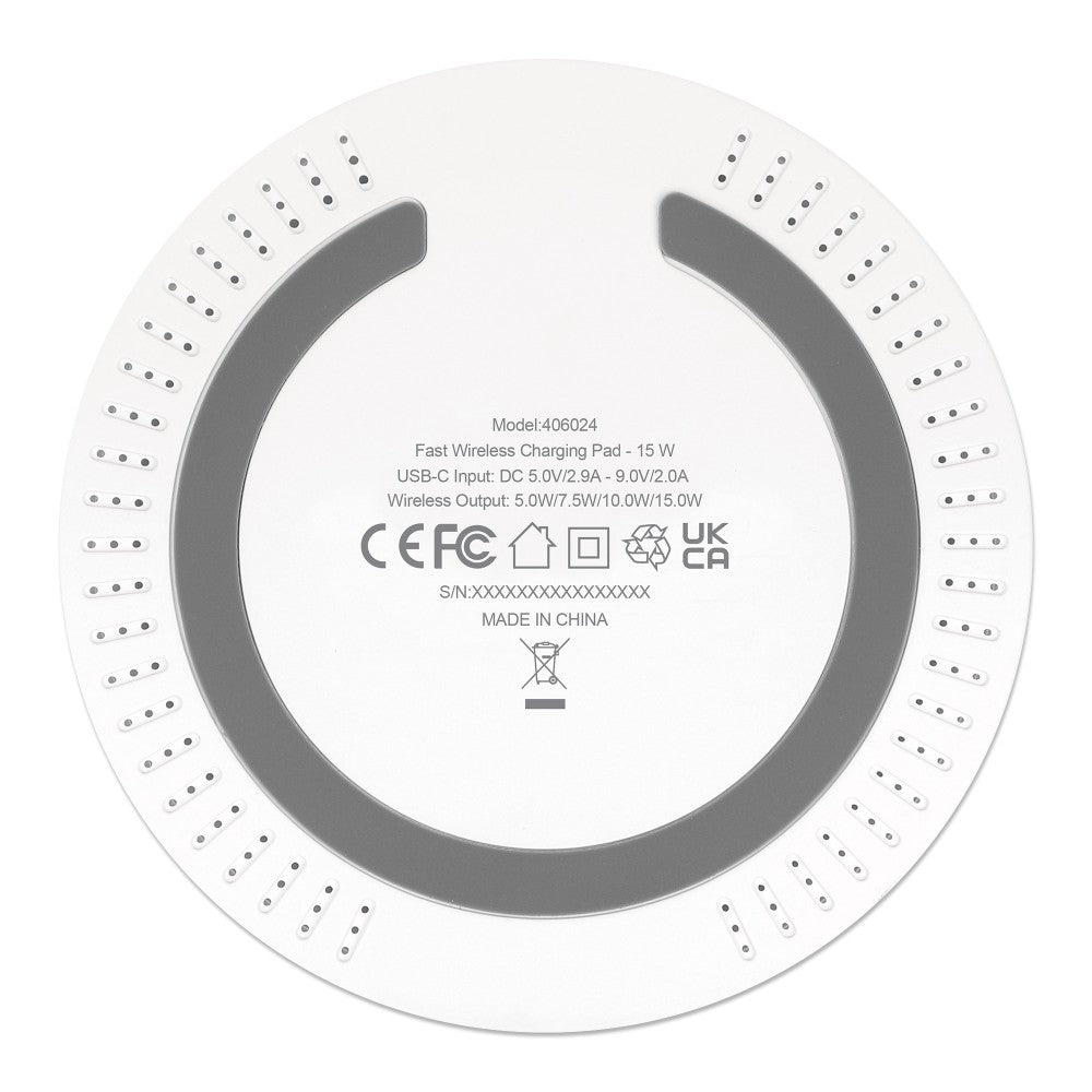 Ασύρματος Φορτιστής Qi Manhattan I-CHARGE-WR15W 15W – Είσοδος USB-C & Προστασία FOD