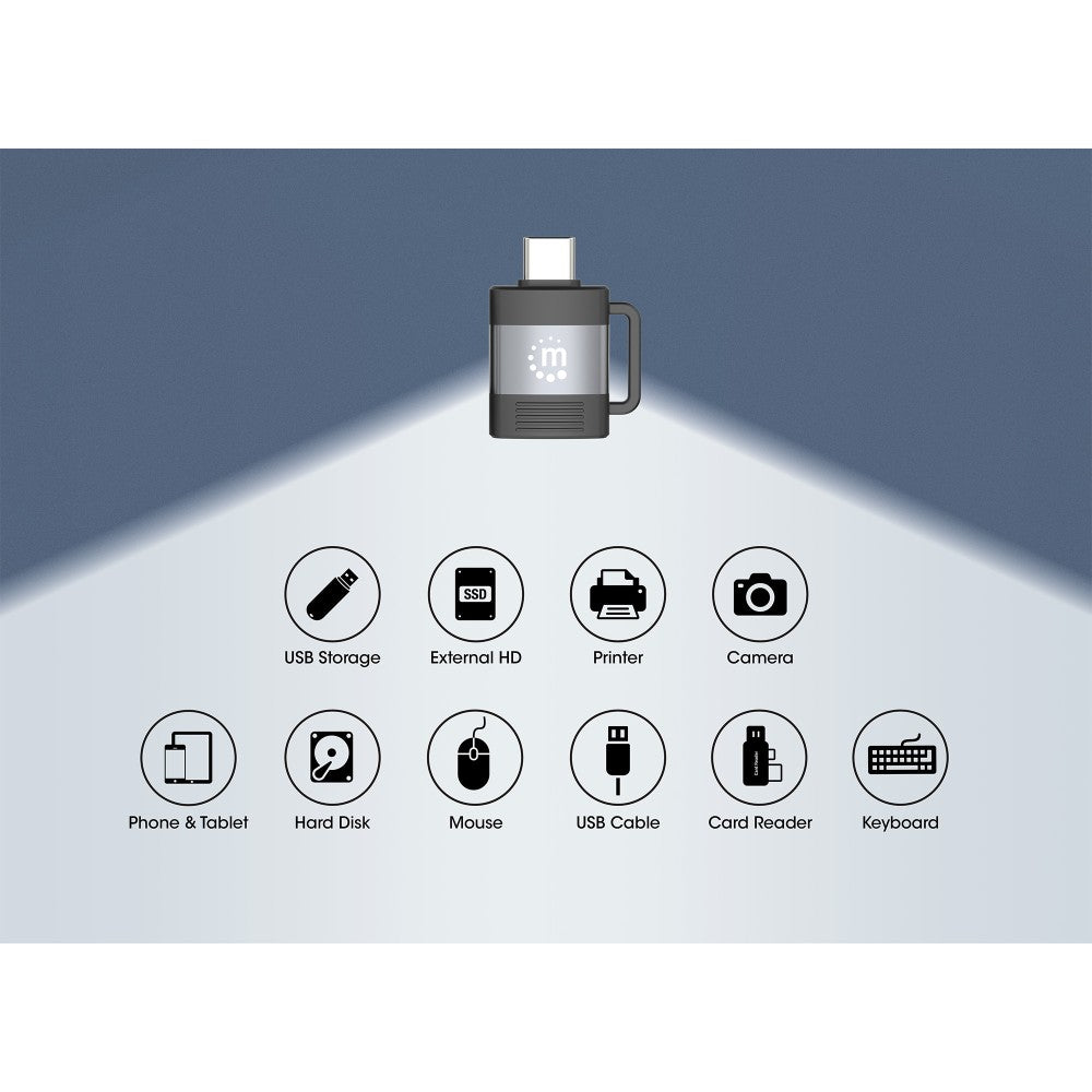 Σετ Αντάπτορα USB-C/USB-A Manhattan IADAP USB31-AC-MULTI – USB 3.2 Gen 1 & 5 Gbps
