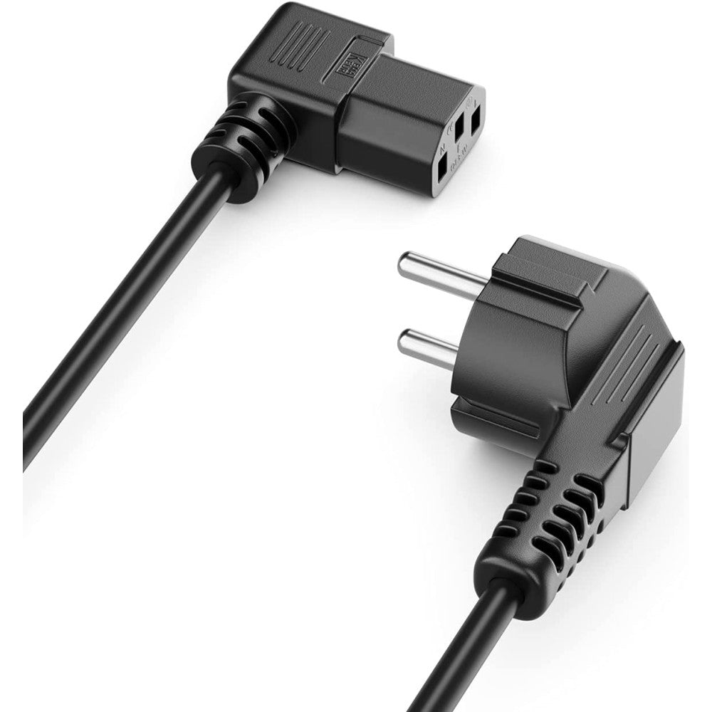 Γωνιακό Καλώδιο Ρεύματος Manhattan ICOC 01-NC-D/ANG 2 m – IEC C13 σε Schuko & 90°