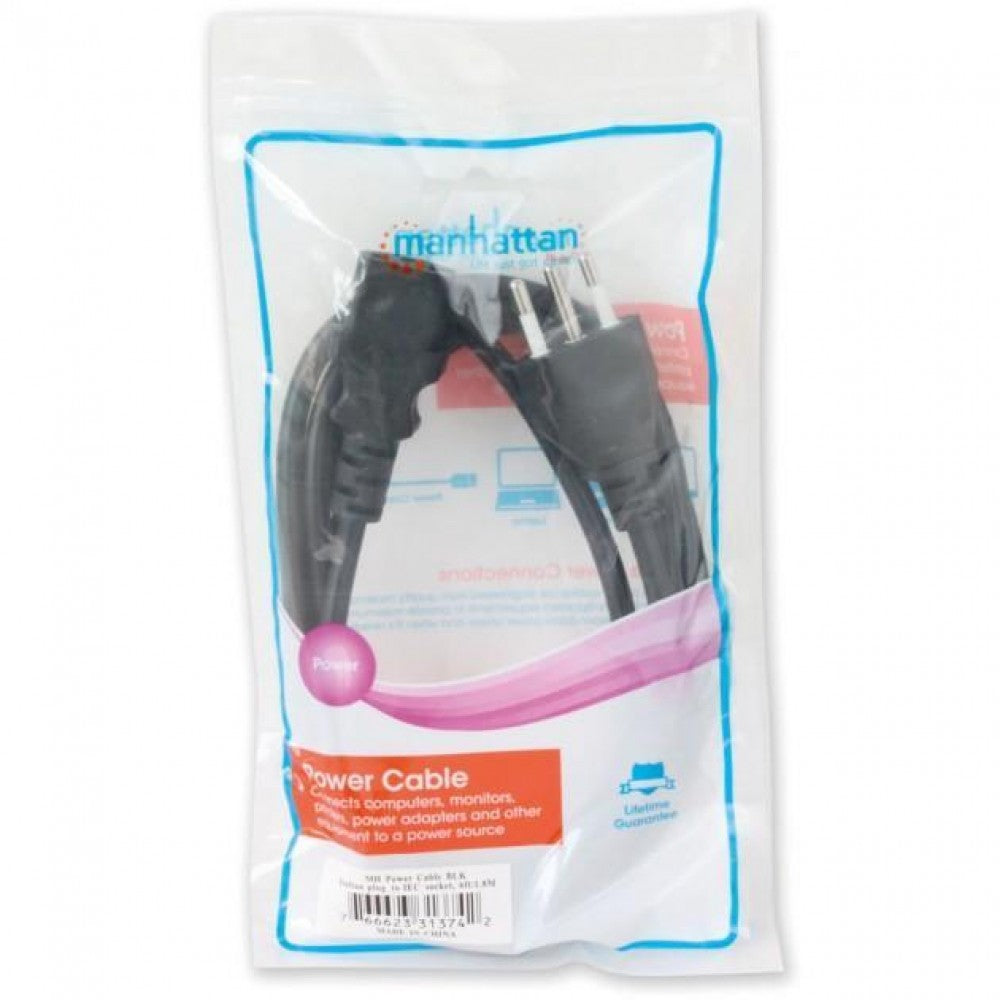 Καλώδιο Τροφοδοσίας Manhattan ICOC 01-NC-D Schuko σε C13 – 1.8 m, 10A/250V & H05VV-F