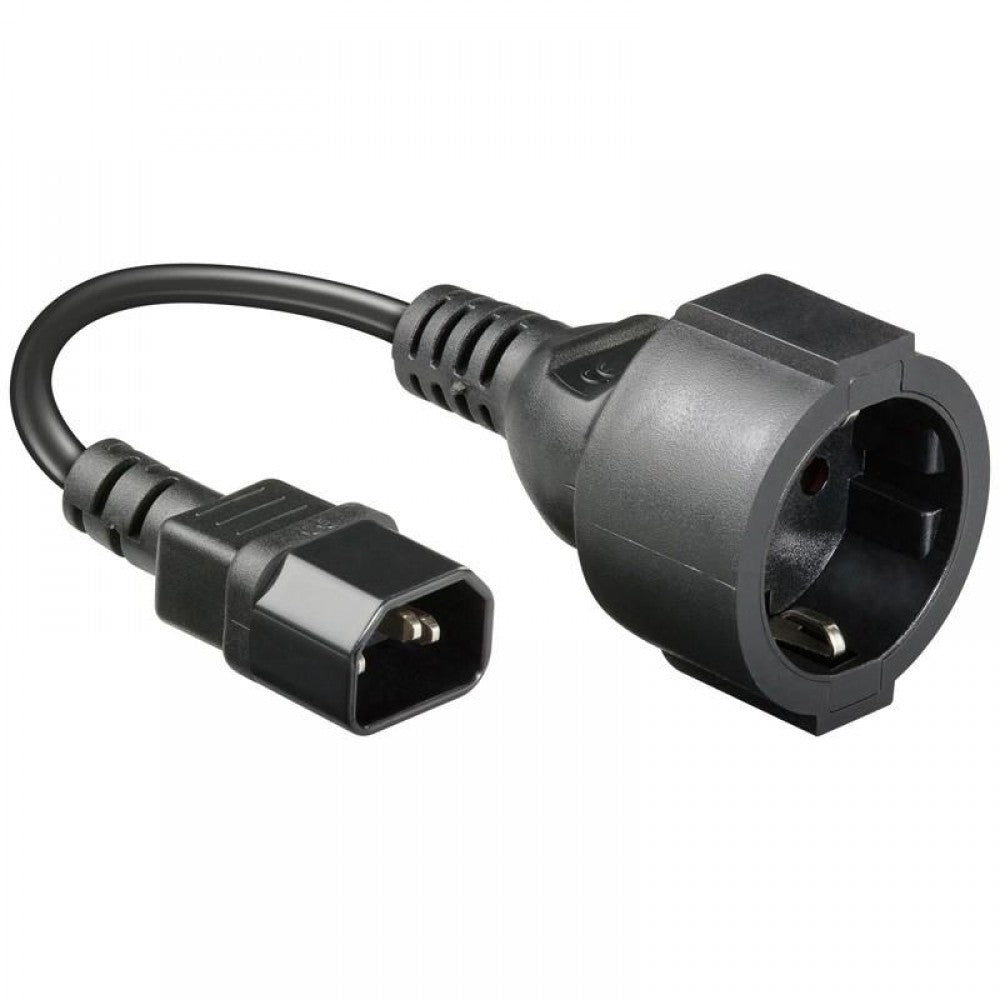 Καλώδιο Τροφοδοσίας Manhattan ICOC 067-NC C14 σε Schuko – 23 cm, 250V/10-16A & H05VV-F