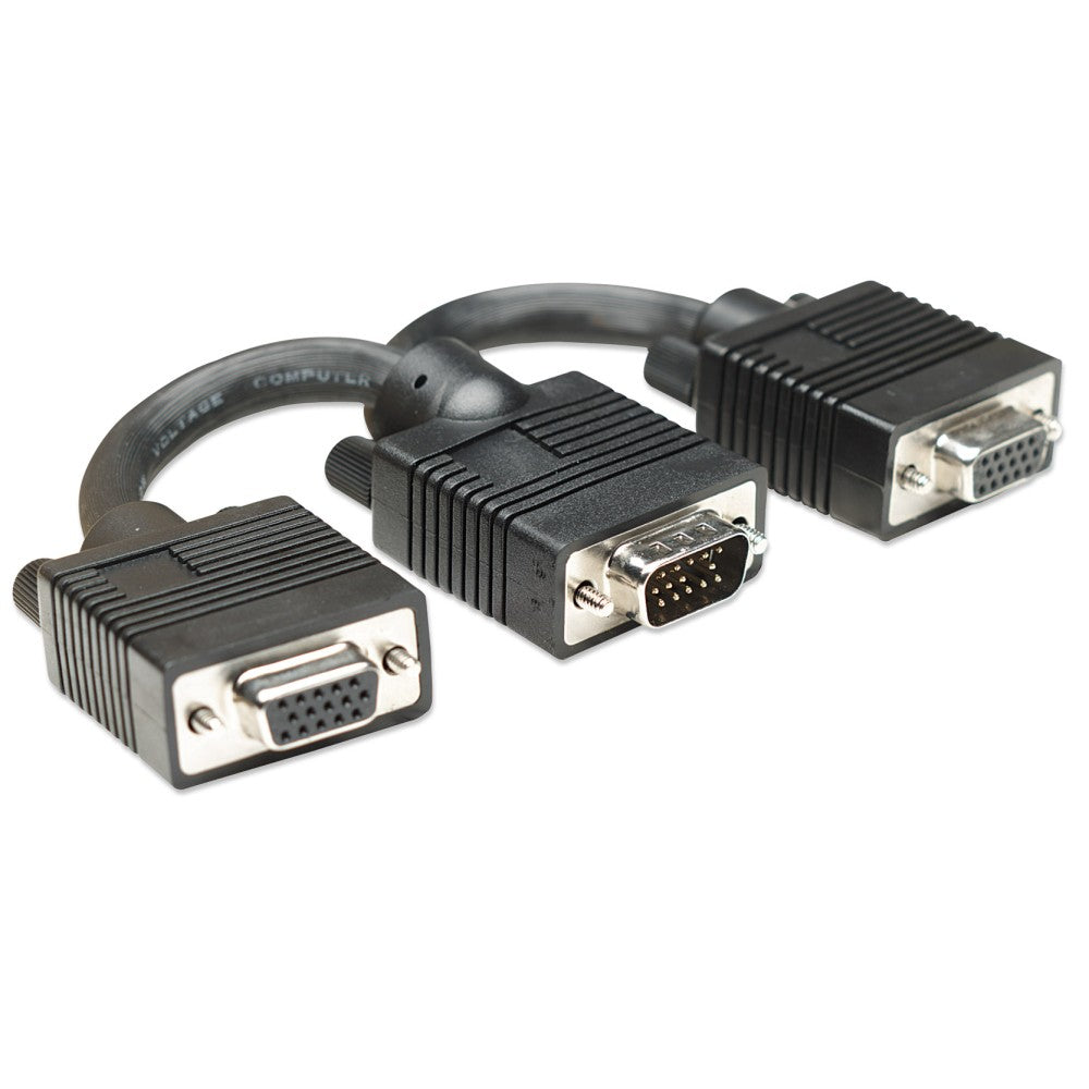 Καλώδιο Splitter VGA Manhattan ICOC 29-CM-MO-SVGA – HD15 M σε 2× HD15 F & 15 cm
