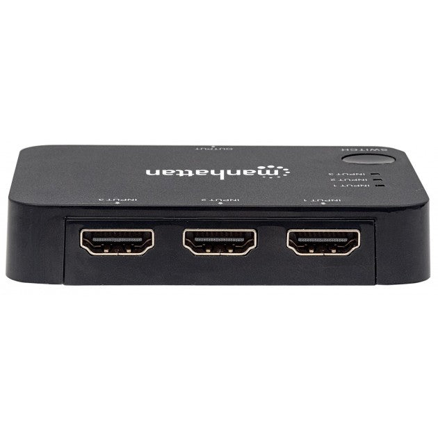 Manhattan IDATA HDMI-4K31MH HDMI Switch 3 Θυρών 4K – Αυτόματη Ανίχνευση Πηγής & IR Remote