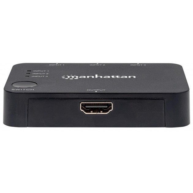 Manhattan IDATA HDMI-4K31MH HDMI Switch 3 Θυρών 4K – Αυτόματη Ανίχνευση Πηγής & IR Remote