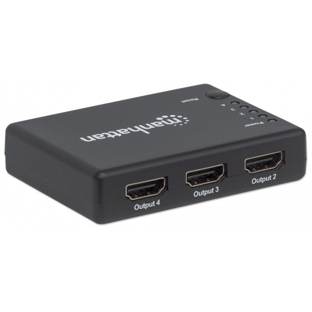 Manhattan IDATA HDMI-4K4PMH HDMI Splitter 4 Θυρών 4K – Booster, HDCP 1.4 & 3D
