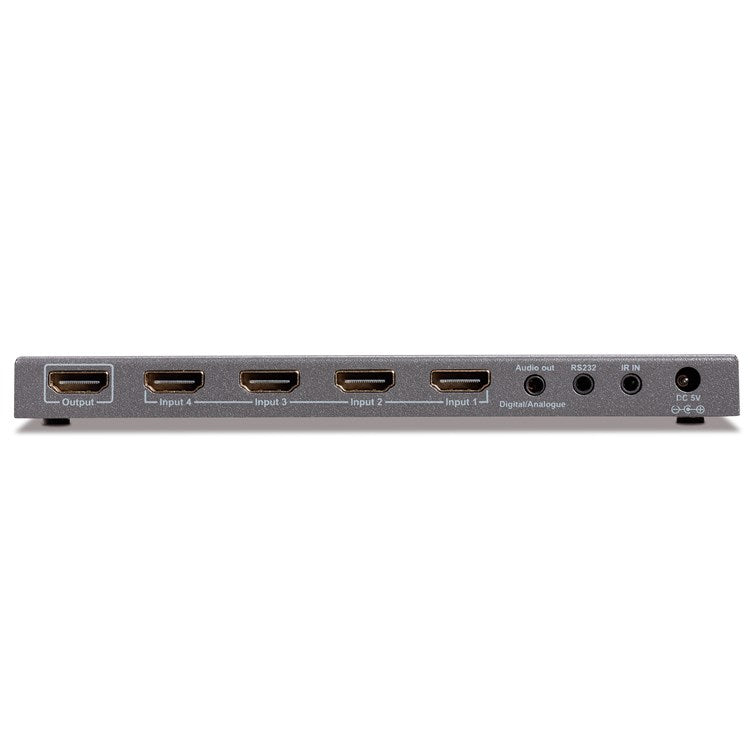 Marmitek Connect 621 UHD 2.0 HDMI Switcher 4-In – 4K60 4:4:4, HDR, HDCP 2.2 & Audio Out