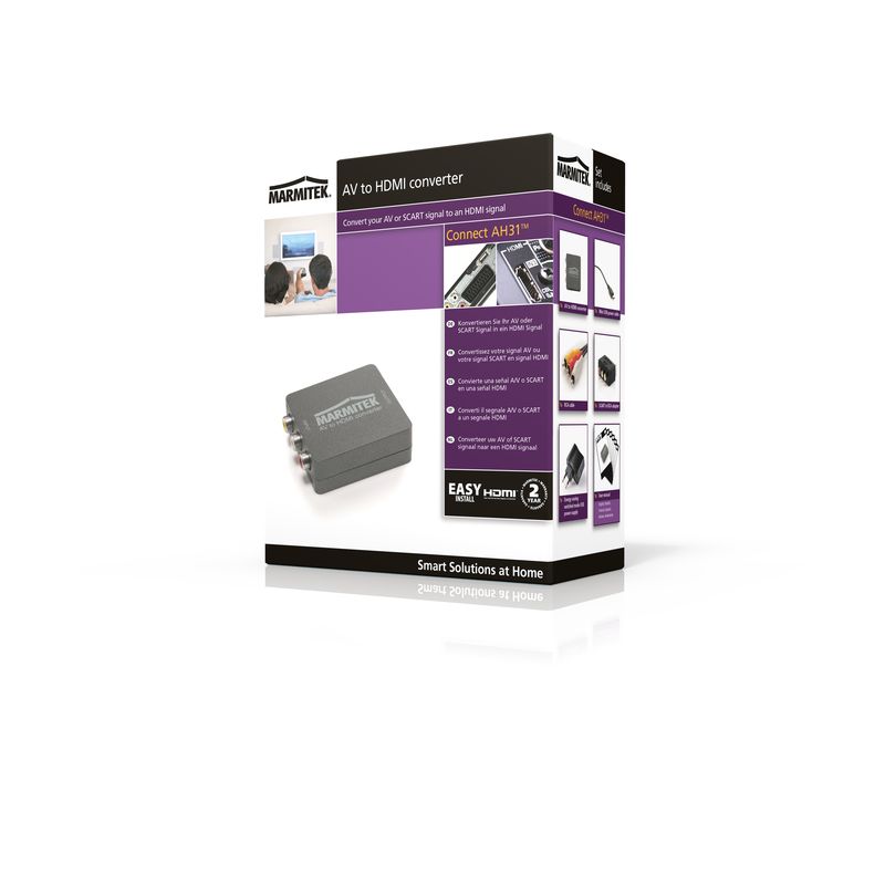 Μετατροπέας RCA/SCART σε HDMI Marmitek AH31 – 720p/1080p, PAL/NTSC & USB