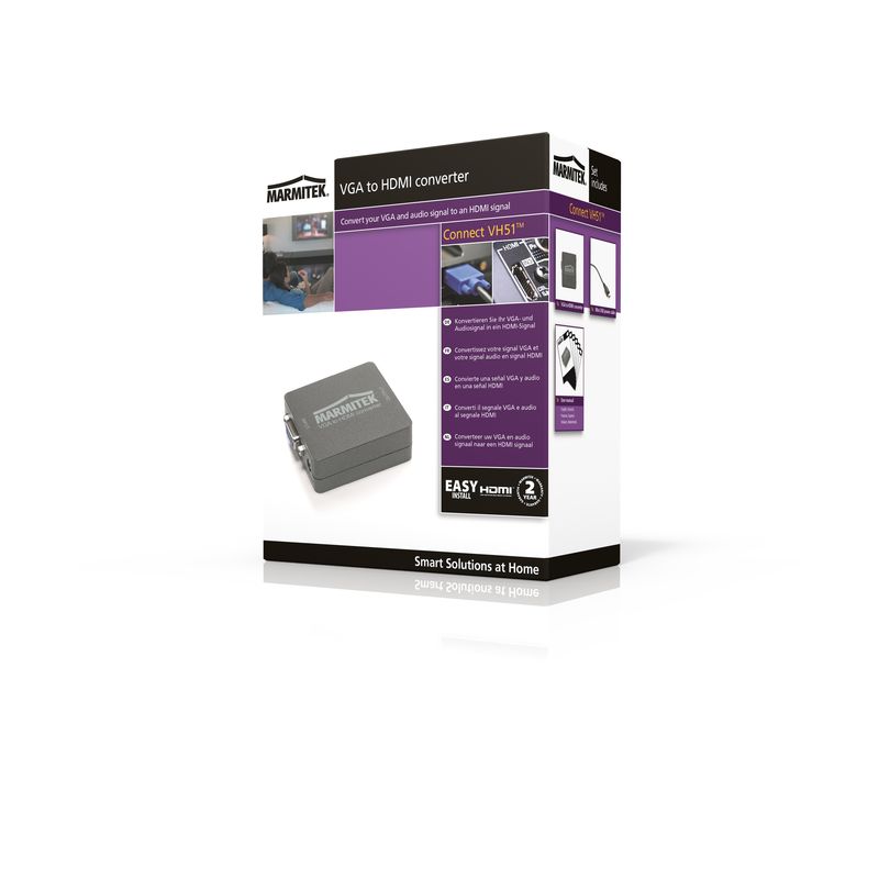 Μετατροπέας VGA σε HDMI Marmitek VH51 – 720p/1080p, Ήχος 3.5 mm & USB