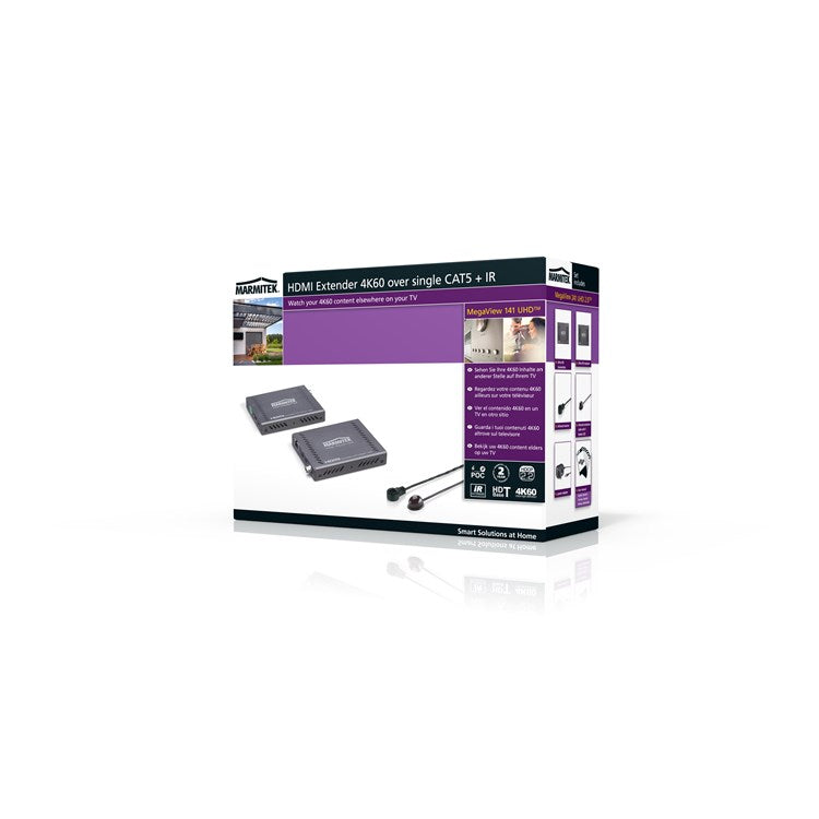 Marmitek MegaView 141 UHD Επέκταση HDBaseT – 4K60 σε 40 m, 1080p σε 70 m & PoC