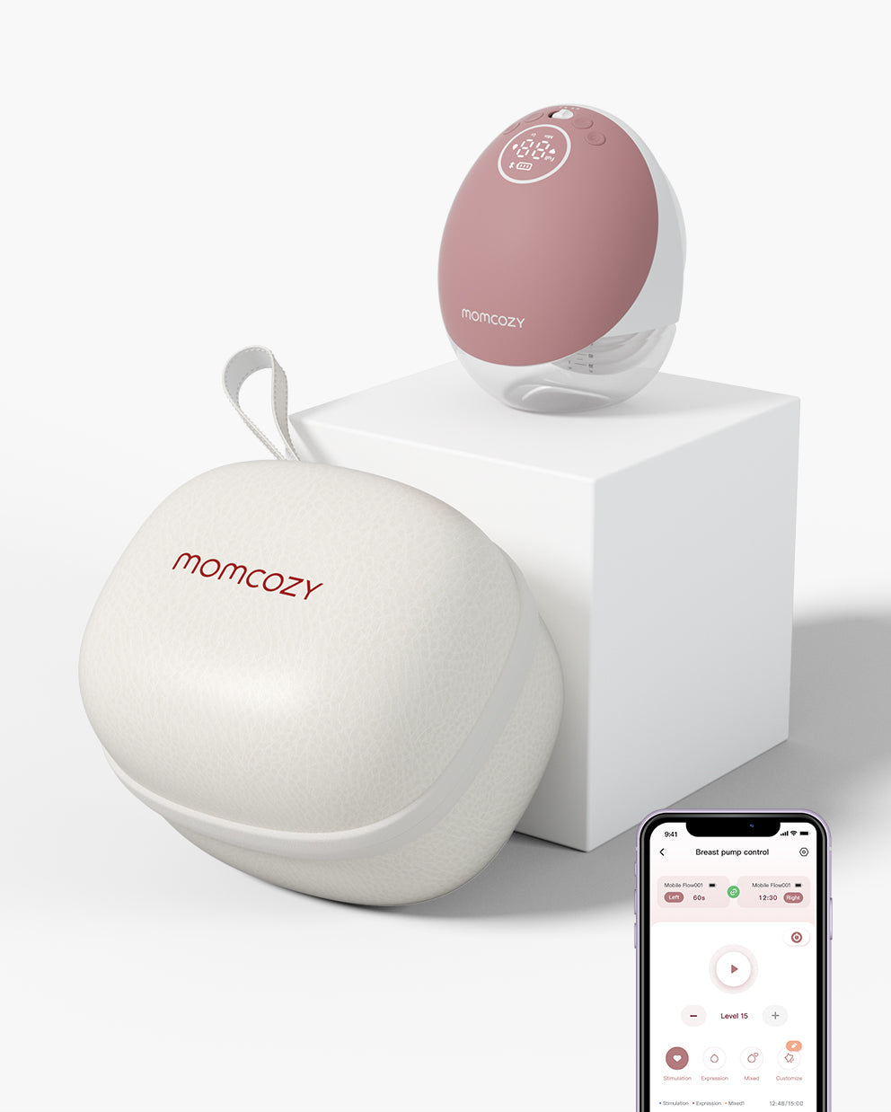 Θήλαστρο Momcozy M9 Mobile Flow με θήκη και εφαρμογή