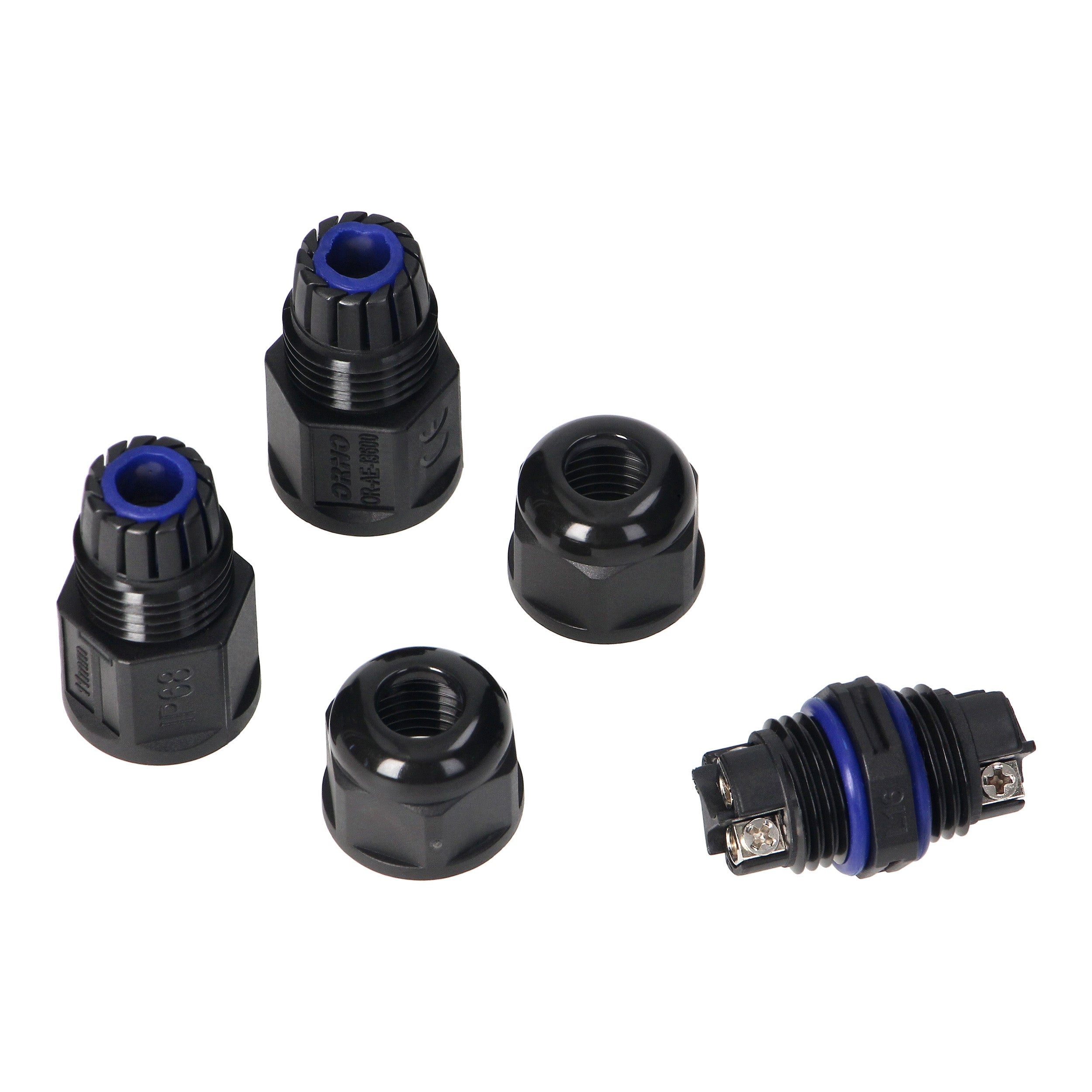 Orno 13601 Mini Straight Cable Connector 3×4mm² – IP68, 25A 450V & PA6 UV-Resistant