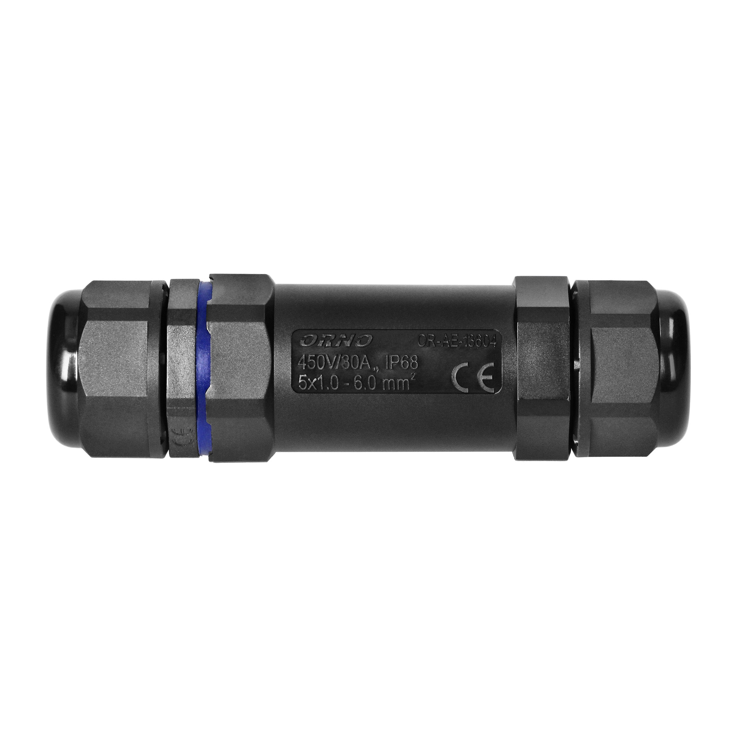 Orno 13604 Cable Connector 5×6 mm² 30A 450V – IP68 Outdoor, PA6 UV & Dual-Gasket Seal