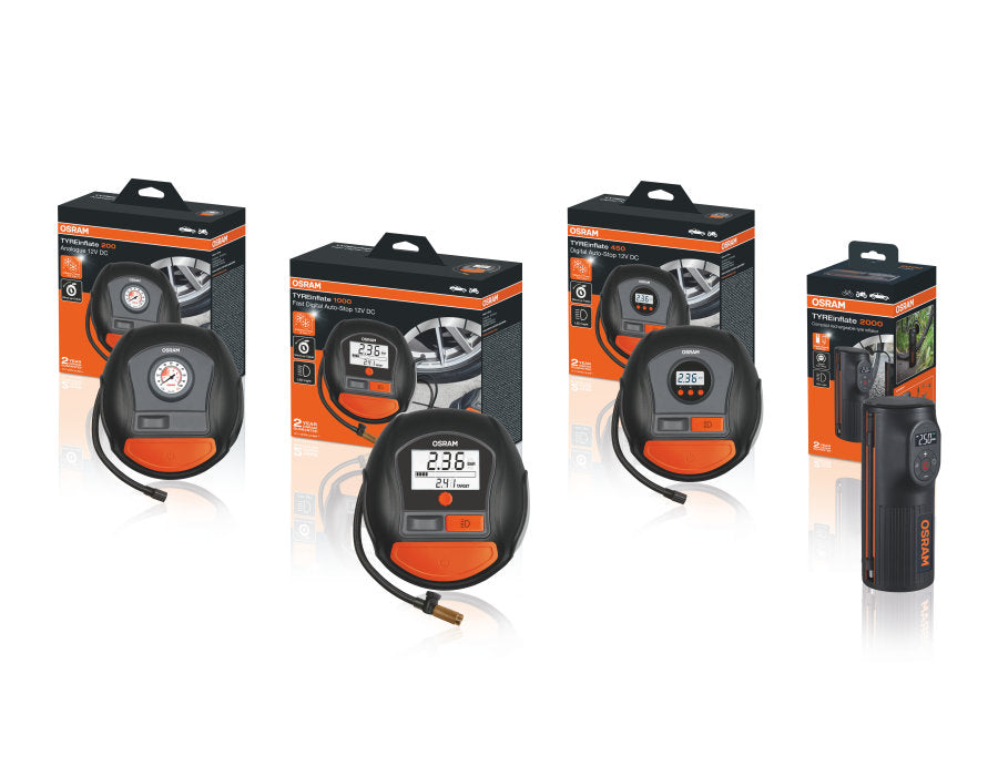 Κομπρεσέρ Ελαστικών OSRAM TYREinflate 450 OTI450 12V – 120 W, Auto-Stop & Ψηφ. Οθόνη