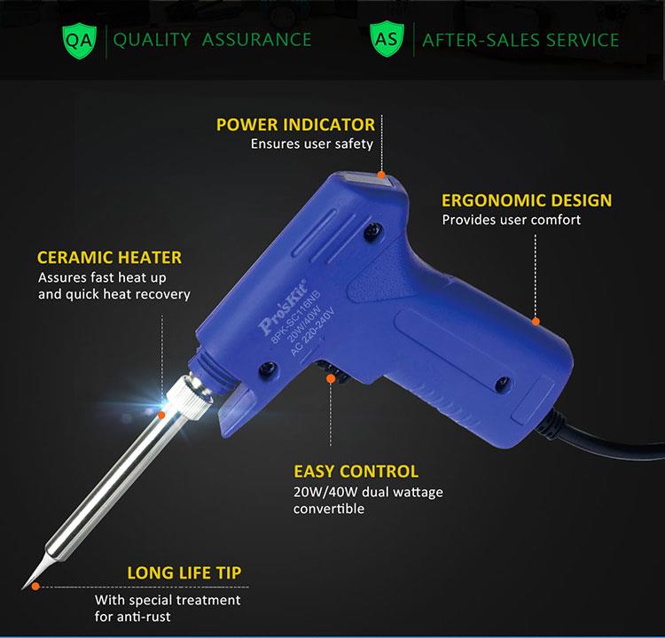 Proskit 8PK-SC116NB Convertible Soldering Iron/Gun – 20W/40W, 400°C