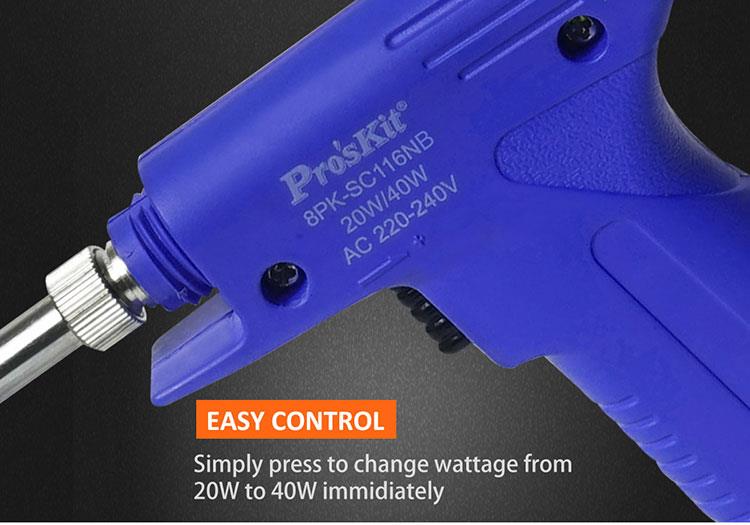 Proskit 8PK-SC116NB Convertible Soldering Iron/Gun – 20W/40W, 400°C