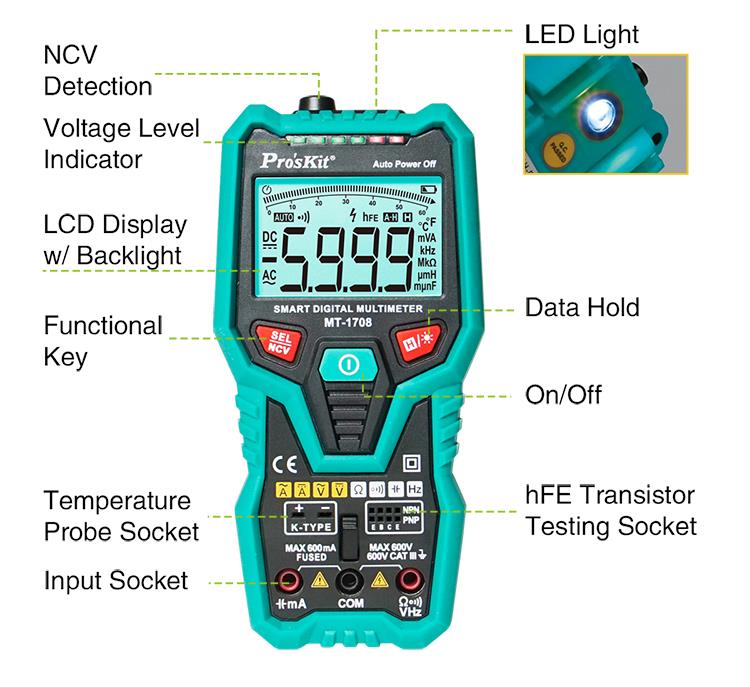 Proskit Digital Multimeter — Detail View