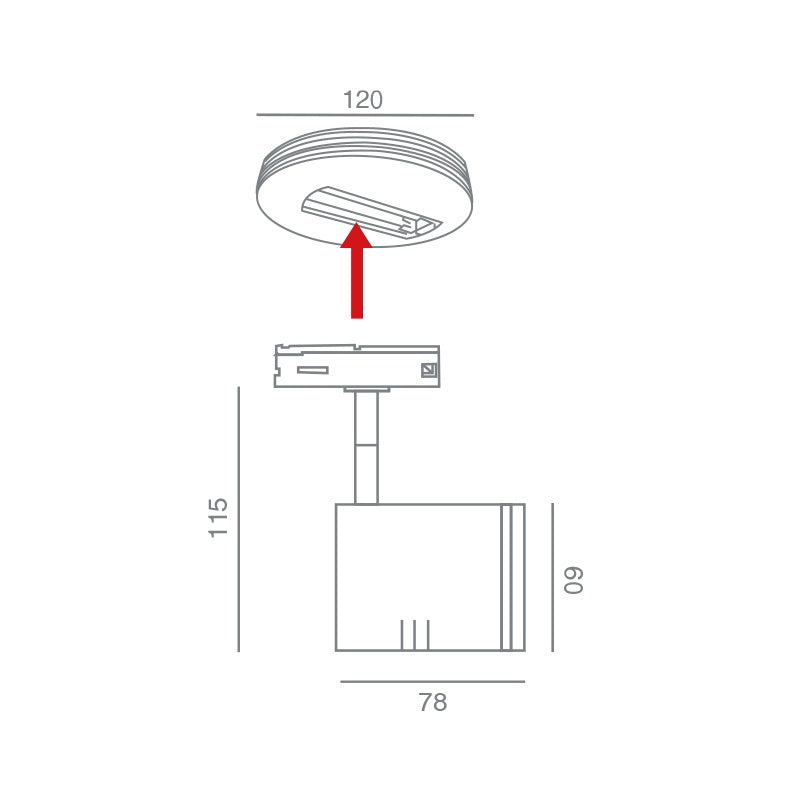 Σποτ Ράγας Turbo 2 GU10 1C 230 V Λευκό – Ρύθμιση 355°/90°, 3–50 W & Dimmable