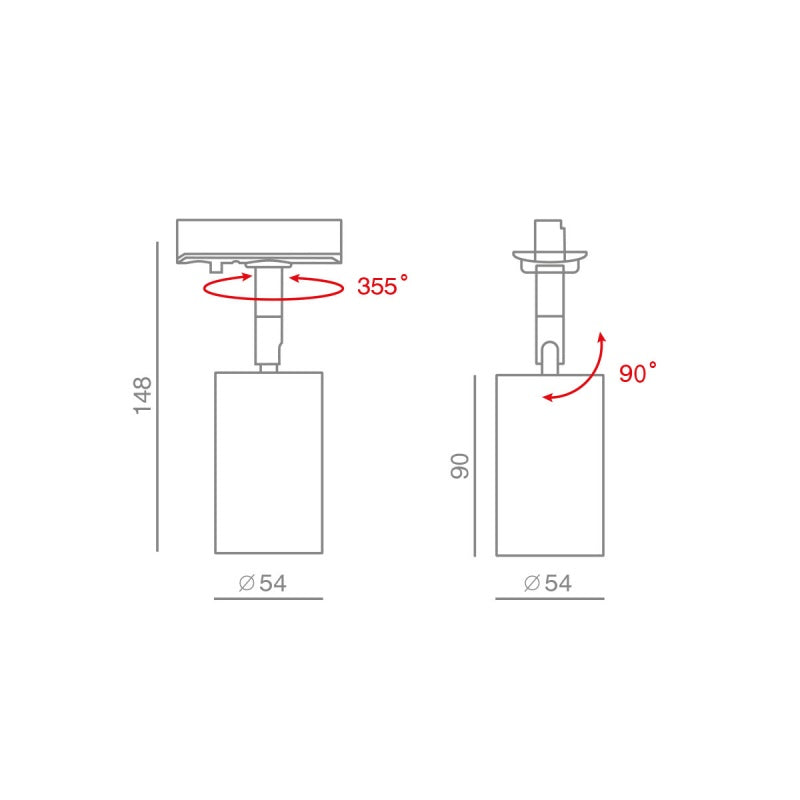 Φωτιστικό Ράγας Bo GU10 3 Φάσεων – Dimmable, DARK LIGHT Anti-Glare & Ασημί