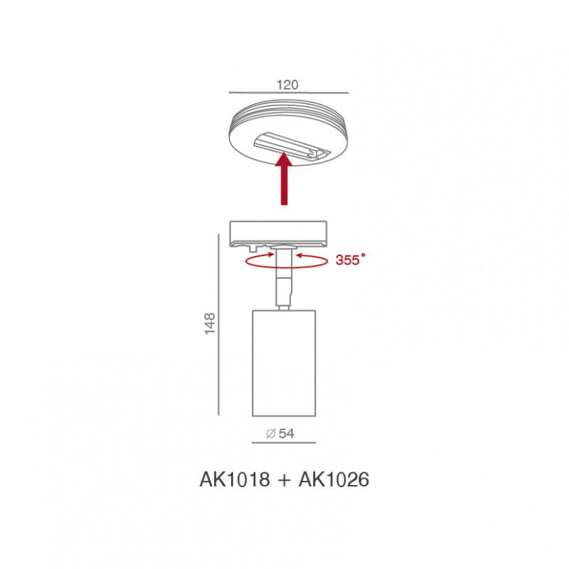 Φωτιστικό Ράγας Bo GU10 3 Φάσεων – Dimmable, DARK LIGHT Anti-Glare & Ασημί