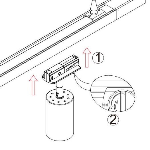 Φωτιστικό Ράγας Bo GU10 3 Φάσεων – Dimmable, DARK LIGHT Anti-Glare & Ασημί