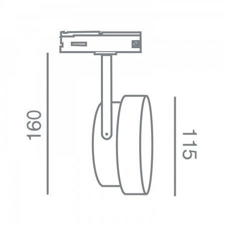 Φωτιστικό Ράγας Cary 111 GU10 3 Φάσεων – Κλίση 180°, Έως 30 W & Μαύρο