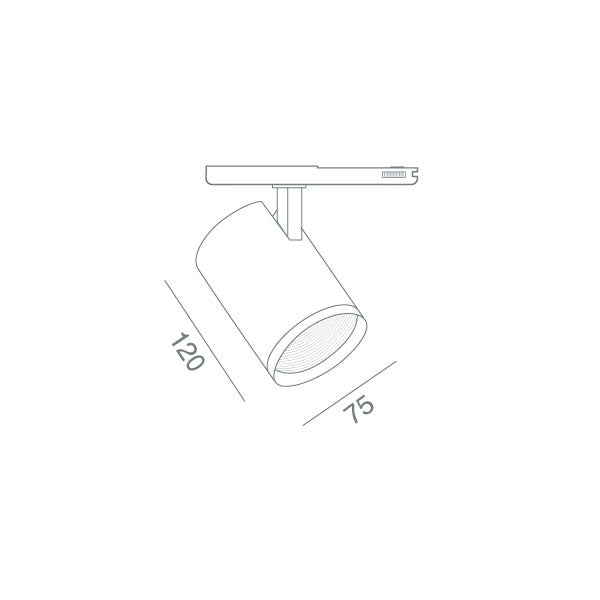 Φωτιστικό Ράγας Iris 1 COB LED 17 W 4000 K – 2774 lm, Δέσμη 36° & Λευκό