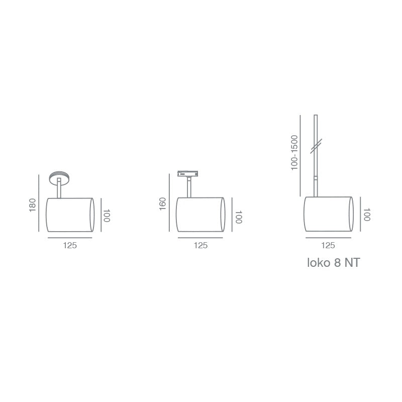 Σποτ Ράγας Loko 8 E27 PAR30 1C 230 V Γκρι – Ρύθμιση 355°/90°, 12–75 W & Dimmable