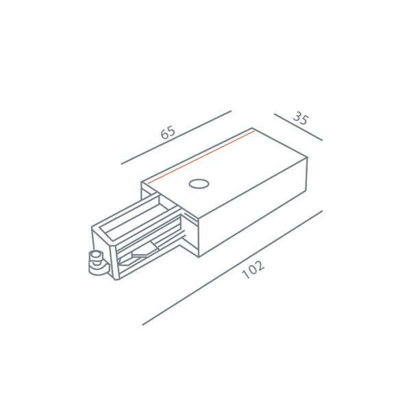 Ρευματοδότης Ράγας EAK1002L 1C 16 A 230 V Λευκός – Αγωγός Αριστερά & CE Πιστοποίηση