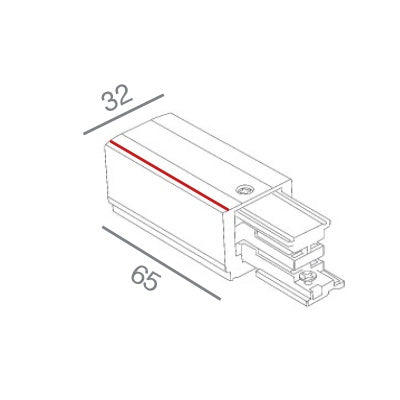 Τροφοδοτικό Ράγας 3 Φάσεων 16 A 230 V – Αριστερός Αγωγός, CE & Μαύρο