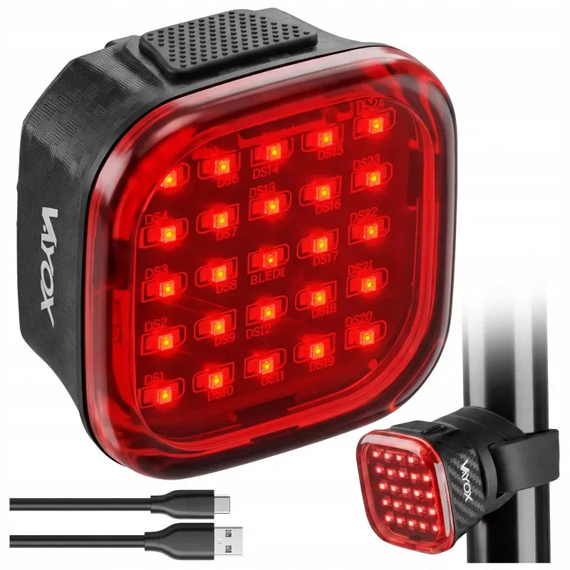 Rear Bike Light 500mAh 60lm IPX6 Brake VAR60 VAYOX