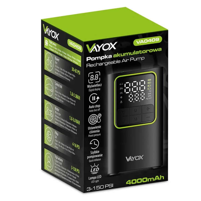 Rechargeable Air Pump 4000mAh 19mm Cylinder VA0409 VAYOX - view 5