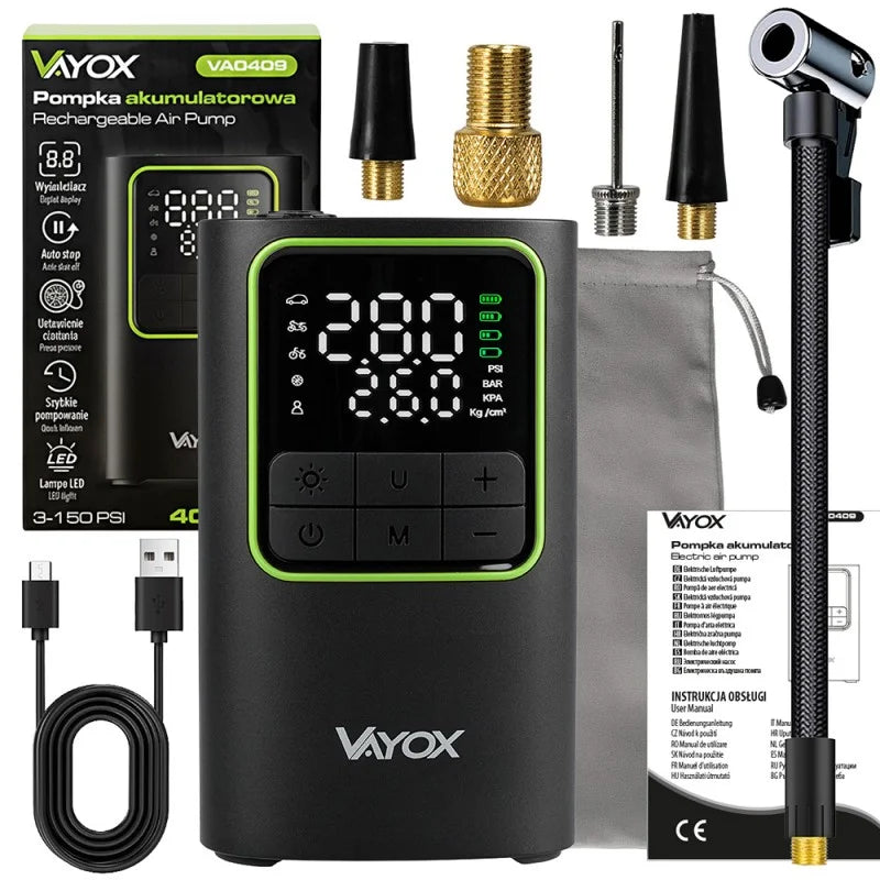 Rechargeable Air Pump 4000mAh 19mm Cylinder VA0409 VAYOX - view 9