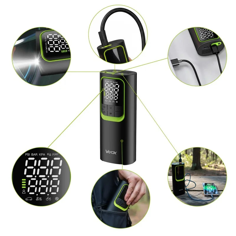 Rechargeable Air Pump 8000mAh 19mm Cylinder with Power Bank Function VA0410 VAYOX - view 12