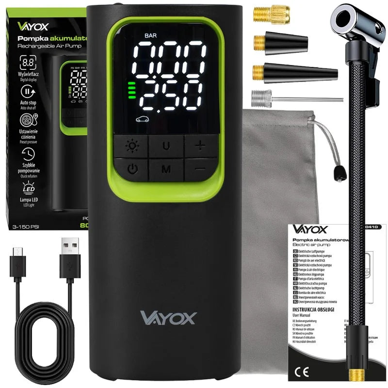 Rechargeable Air Pump 8000mAh 19mm Cylinder with Power Bank Function VA0410 VAYOX - view 14
