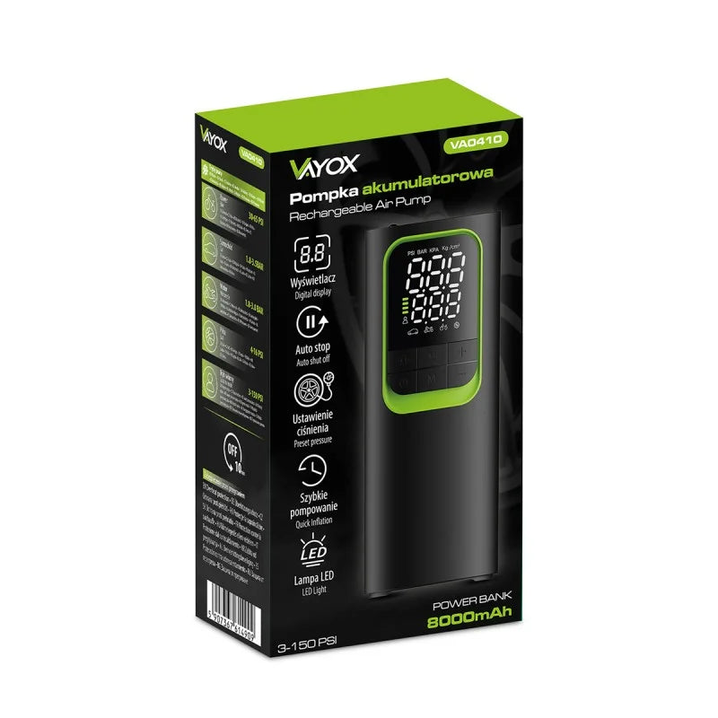 Rechargeable Air Pump 8000mAh 19mm Cylinder with Power Bank Function VA0410 VAYOX - view 5