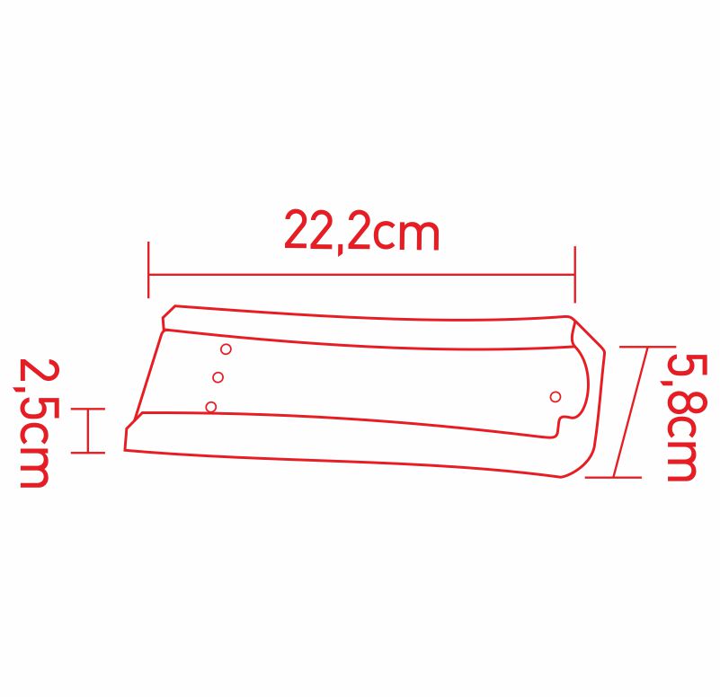 Μεγάλη Βάση Πολυπρίζου RP για 4-5 Θέσεις – 25x58x222 mm & Σταθερή Έδραση